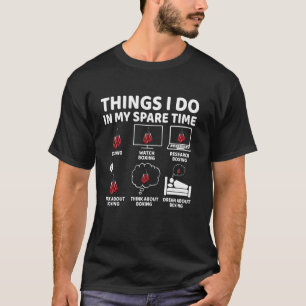 Camiseta Coisas que faço no meu tempo livre Engraçado Boxin