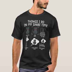 Camiseta coisas que faço no meu tempo livre gatos humor d