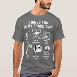 Camiseta Coisas que faço no meu tempo livre, ir pescar font