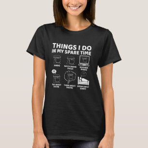 Camiseta Coisas que Faço no Meu Tempo Livre Padeiros Engraç