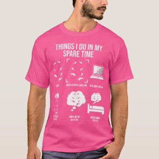 Camiseta Coisas que Faço no Meu Tempo Livre Piada de Malaba
