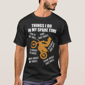 Camiseta Coisas que Faço no Meu Tempo Livre Piloto de Moto 