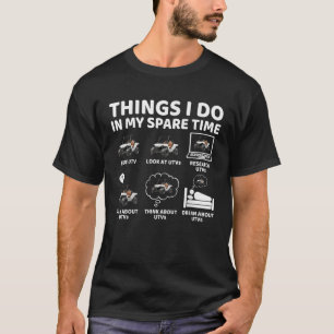Camiseta Coisas que faço no meu tempo livre SxS engraçados