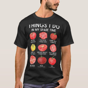 Camiseta Coisas que faço no meu tempo livre Tomates Jardim