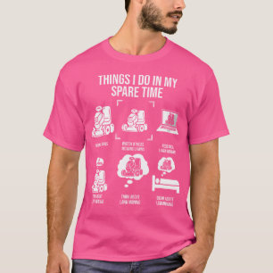 Camiseta Coisas que Faço no Meu Tempo Livre Trator de Corta