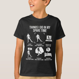 Camiseta Coisas que faço no tempo livre esqui cross-country