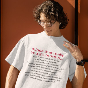 Camiseta Coisas que fazem você ir para a T-Shirt