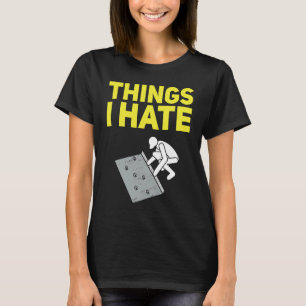 Camiseta Coisas que odeio Achatador de Concreto Pedreiro Ma