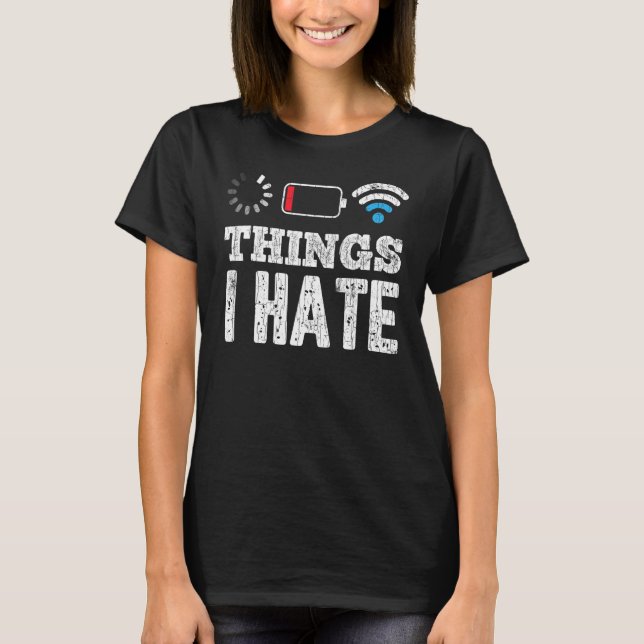Camiseta Coisas Que Odeio O Grap De Programação Do Programa (Frente)