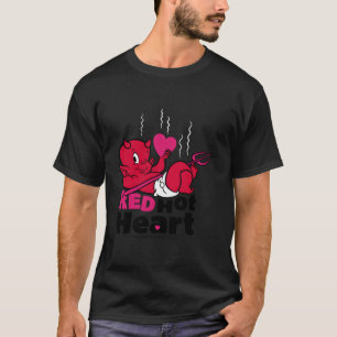 Camiseta Coisas Quentes Coração Vermelho Pequeno Diabo