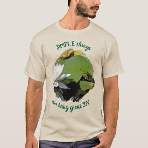 Camiseta Coisas Simples Sapo Citação Inspiradora