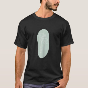 Camiseta Cola Abstrato de Linha de Boho Minimalística das M