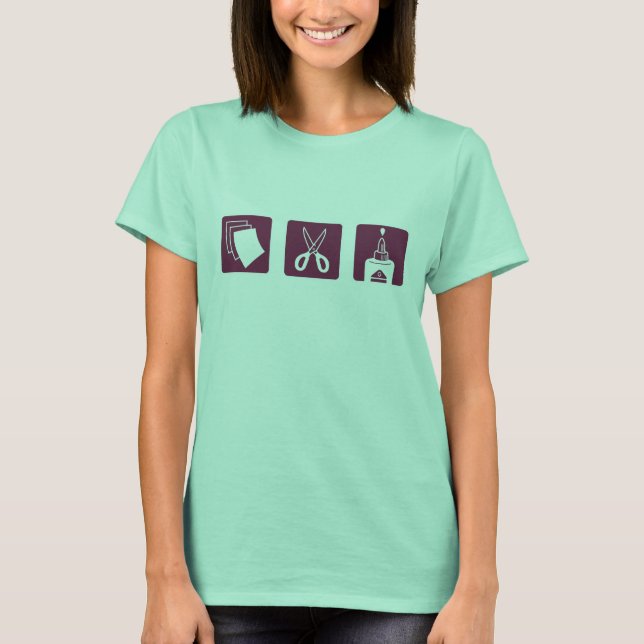 Camiseta Cola de tesoura de papel (Frente)