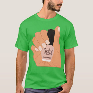 Camiseta cola manicurista rosa 1