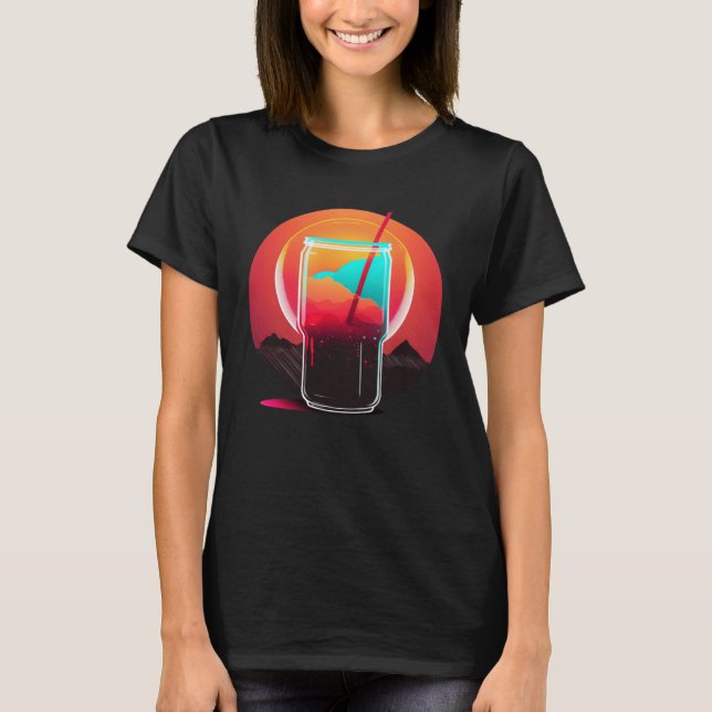 Camiseta Cola Synthwave 80s Retrowave Aesthetic  1 (Frente)