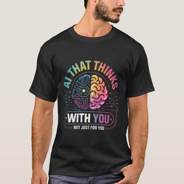 Camiseta Colaboração IA de Interação Humano-Computador (Frente)
