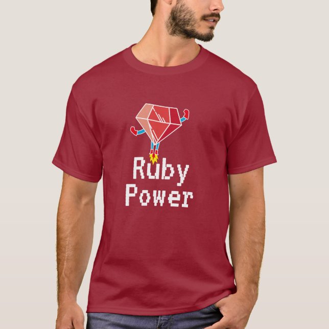 Camiseta Colaborador do rubi de Ror do poder do rubi Nerdy (Frente)