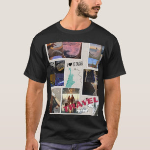 Camiseta Colagem Amante de Viagens – Aventura & Pa