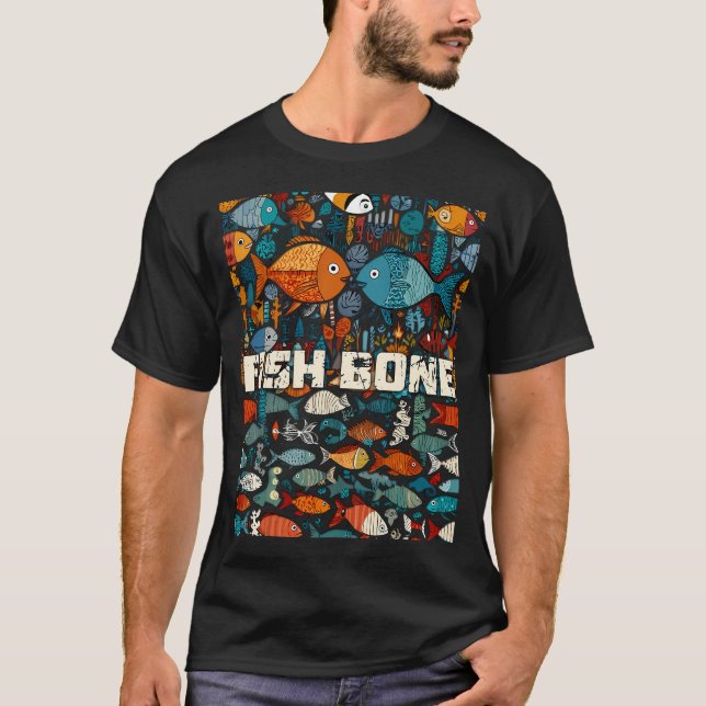 Camiseta Colagem Artística Fishbone ver 2 (Frente)