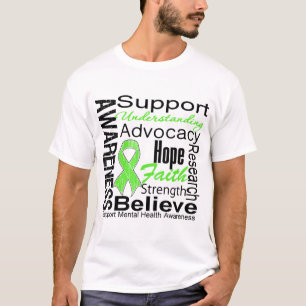 Camiseta Colagem - consciência da saúde mental