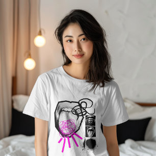 Camiseta Colagem Coração Grunge Punk