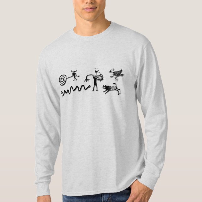 Camiseta Colagem da arte da rocha (Frente)