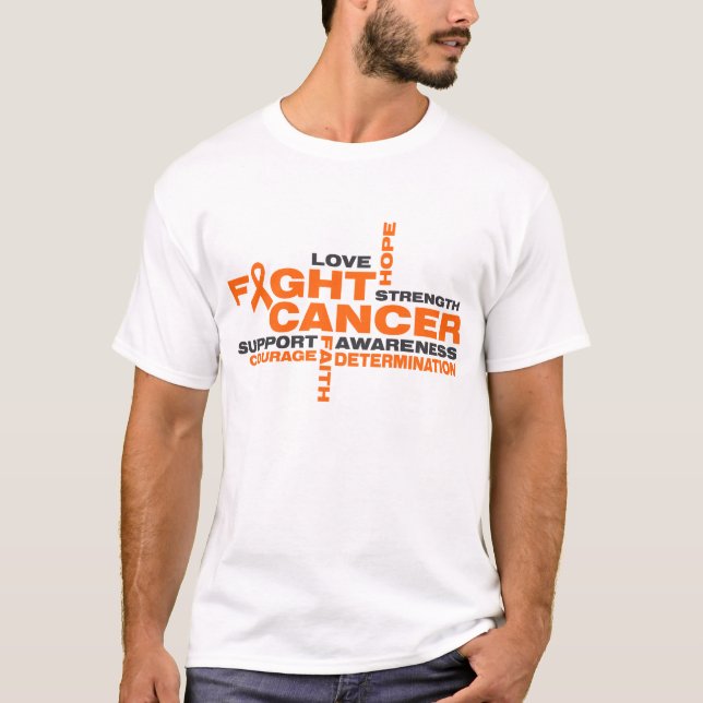 Camiseta Colagem da luta da leucemia (Frente)