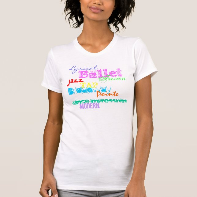 Camiseta Colagem das impressões da dança (Frente)