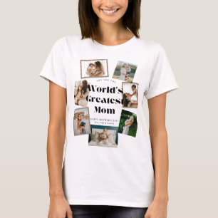 Camiseta Colagem de 7 Fotos da Melhor Mãe do Mundo
