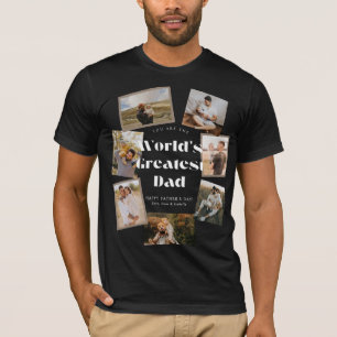 Camiseta Colagem de 7 Fotos do Melhor Pai do Mundo