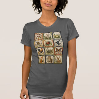 Camiseta Colagem de Animais da Floresta Sortuda