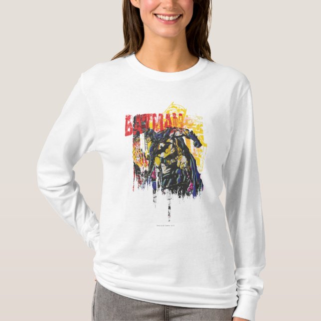 Camiseta Colagem de Arte da Linha Batman (Frente)