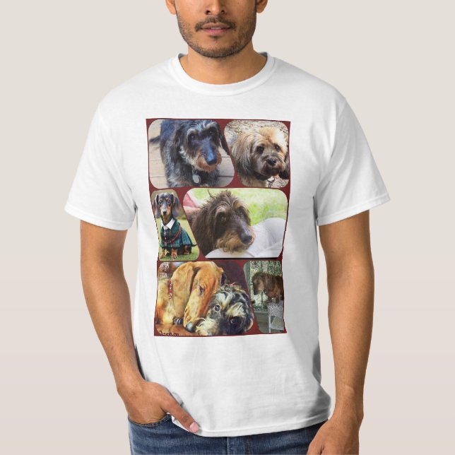 Camiseta Colagem de Cães (Frente)