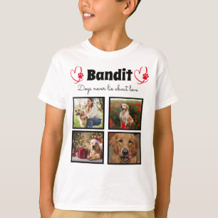 Camiseta Colagem de cães personalizada da família 4 para ra