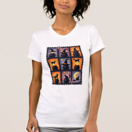 Camiseta Colagem de Carimbo do Halloween - T-Shirt