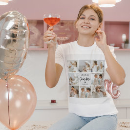 Camiseta Colagem De Cinzas Fotográficas Que Amo Sua Avó Mel