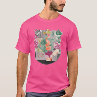 Camiseta Colagem de comida vibrante garota