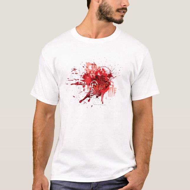 Camiseta Colagem de Corpos de Lanterna Vermelha (Frente)