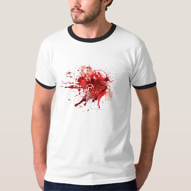 Camiseta Colagem de Corpos de Lanterna Vermelha (Frente)