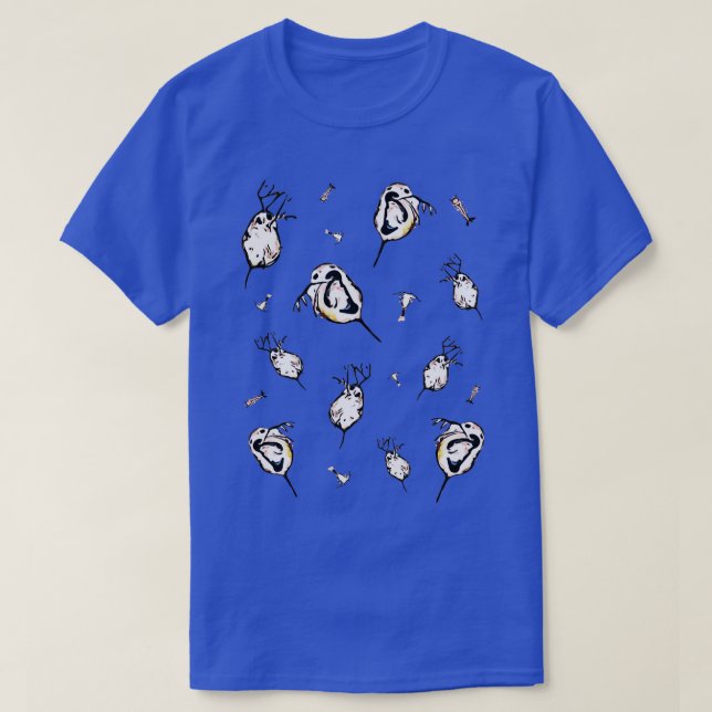 Camiseta Colagem de Daphnia spec Crustacea (Frente do Design)