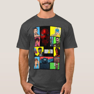 Camiseta Colagem de Design de Família de Jogo de Vídeo Disp