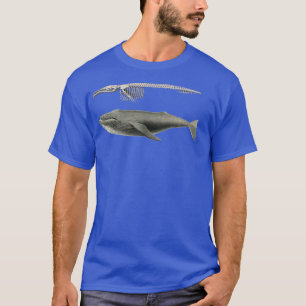 Camiseta Colagem de Esqueleto de Baleia