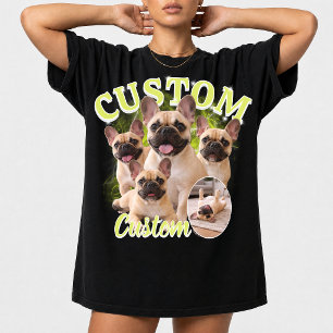 Camiseta Colagem de Foto de Cachorro Personalizada, Animal
