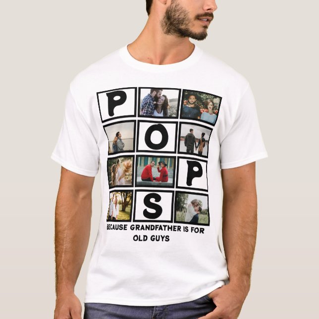 Camiseta Colagem de Fotografias com Pop Modernos Personaliz (Frente)