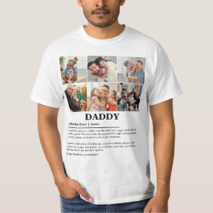 Camiseta Colagem de Fotografias de Definição 6 de Pai Perso