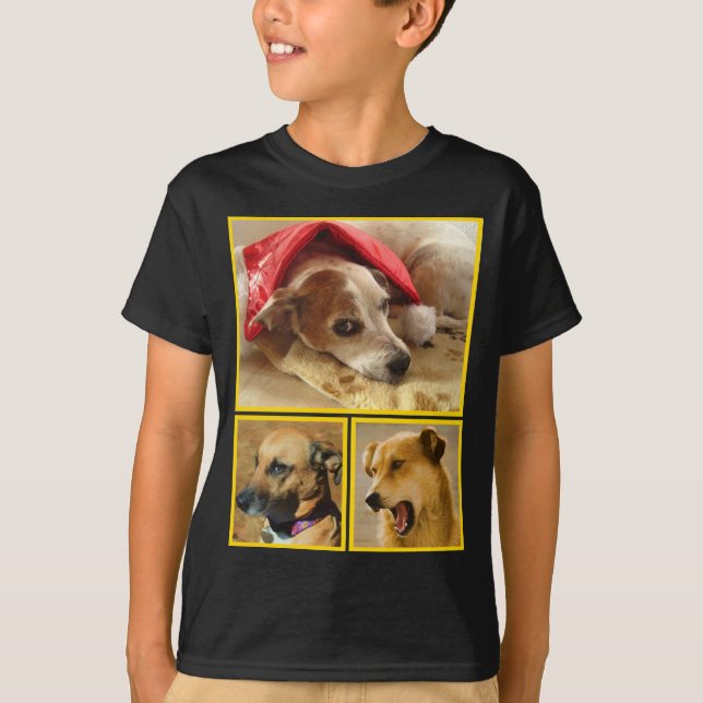 Camiseta Colagem de Fotografias de Pet do Lover do Cão Pers (Frente)
