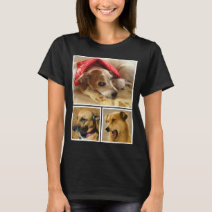 Camiseta Colagem de Fotografias de Pet do Lover do Cão Pers