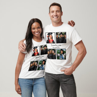 Camiseta Colagem de Fotografias do Formando 4 de Nome Perso