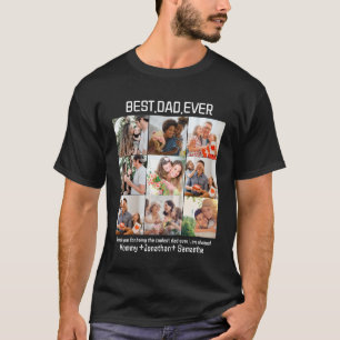 Camiseta Colagem de Fotografias do Melhor Pai Do Dia de os