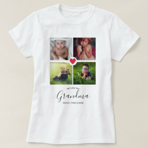 Camiseta Colagem de Fotografias Melhor Vovó Personalizada 